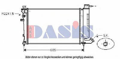 AKS DASIS 060002n -  Радиатор, охлаждение двигателя